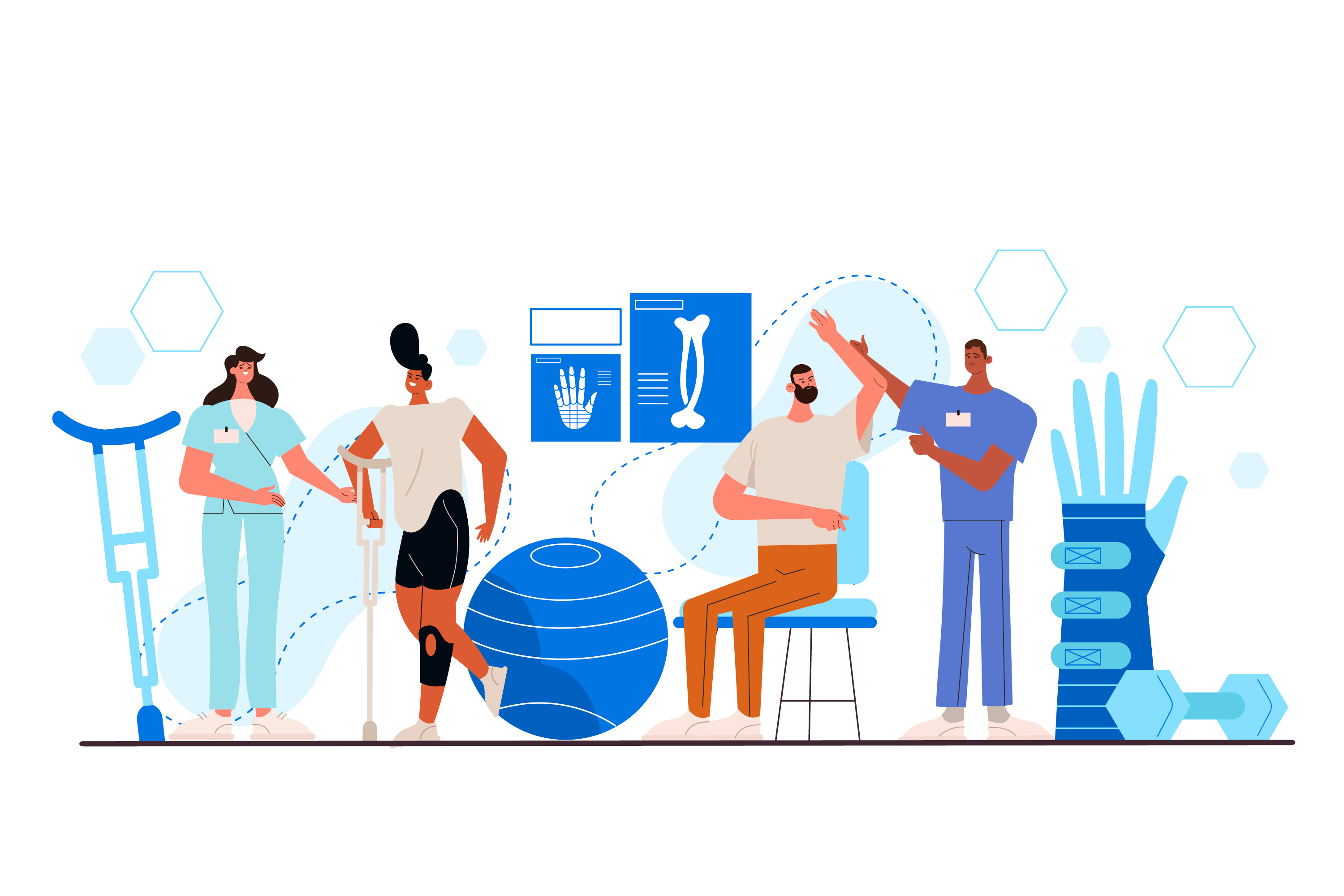 Physiotherapy service illustration